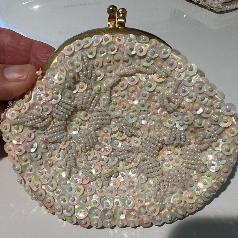 Vintage 1950's Midcentury Beaded Evening Bag Trio Set - Picture 4 of 7